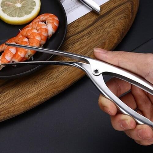 Stainless Steel Prawn Peeler Shrimp Deveiner Peel Device Creative Kitchen Seafood Tools GQ