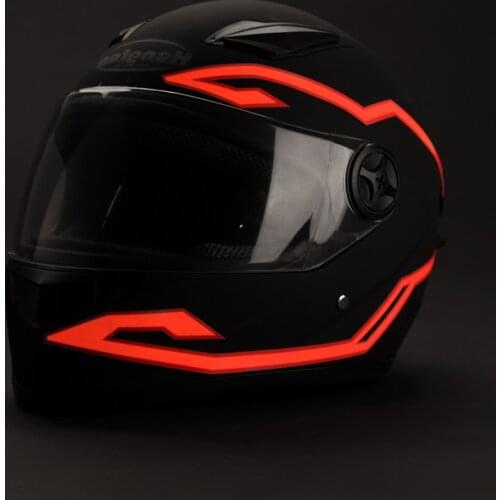 Waterproof Motorcycle LED Night Riding Signal Helmet EL Cold Light 3 Mode Helmet Led Lights Strip Bar Accessories Light Decor