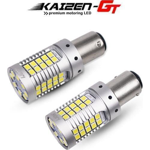 High Power No Hyper Flash Canbus 1157 BAY15d Xenon White 12V 48-SMD P21/5W Car LED Bulbs For Backup Reverse Light 21W Error Free