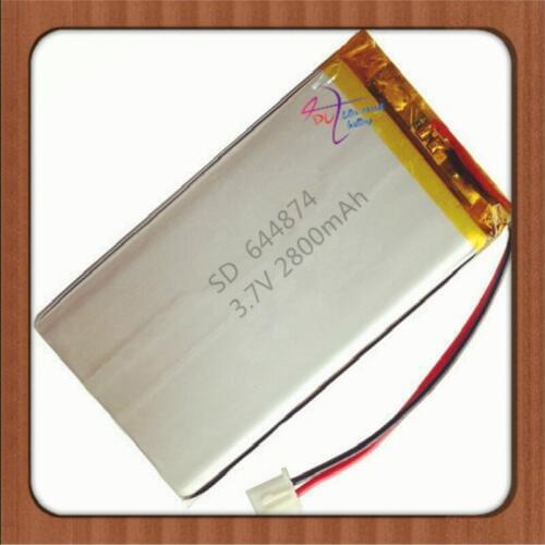 XHR-2P 2.54 3.7V 2800mAh 644874 655075 polymer battery charging treasure mobile power