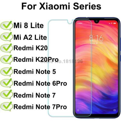 Tempered Glass for Xiaomi Mi 9T Redmi K20 K20 Pro A2 8Lite Glass Protective Phone Film for Redmi Note 7 6 5 Pro Screen Protector