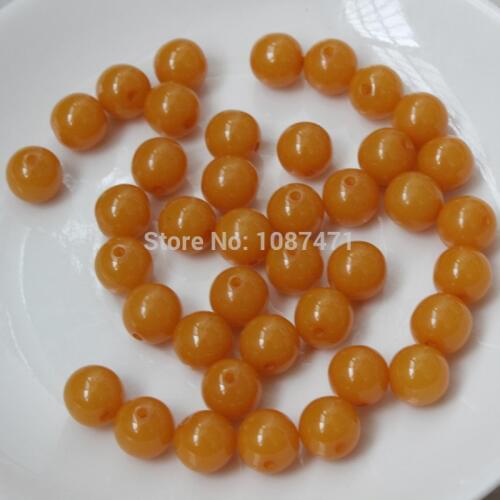 100pcs 8mm fashion High imitation synthetic beeswax beads loose round bead necklace jewelry accessories