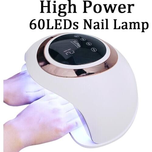 120W UV Lamp for Nail Dryer 60Pcs UV LED Lamp Nail Lamp For Curing All Gels Builder Polish Varnish Manicure Salon Nail Art Tools