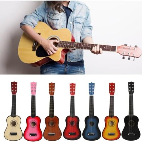 21 Inch 6 String Basswood Acoustic Guitar Small Guitar For Beginners Practice