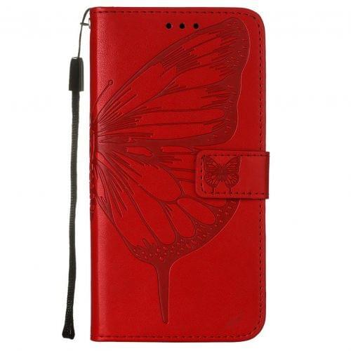 For OPPO Embossed Large Butterfly Leather Case Reno 3 5G Card Holder Mobile Phone Case Anti-Protective Cover Find X2 Pro find X2
