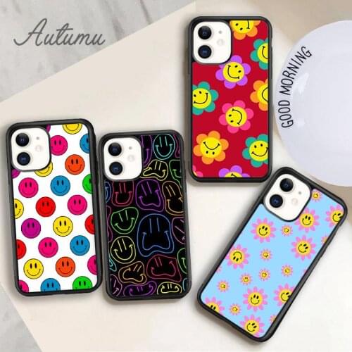 Cool Smiley Phone Case for iPhone 11 12 Pro Max mini X XR XS SE 2020 5 6S 7 8 Plus Samsung Galaxy S8 S9 S10 Cover shell