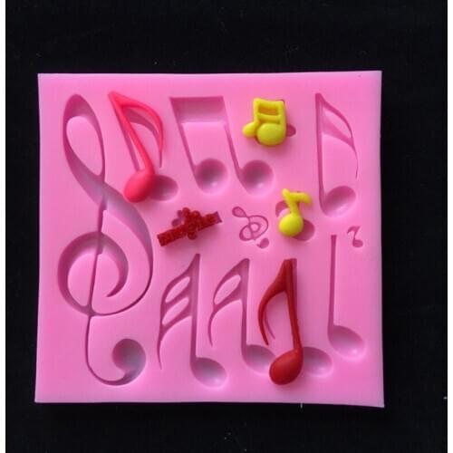 Kitchen Baking Accessories Music Symbol Shaped Liquid Silicone Mold Chocolate Cake Decoration Tools Ice Cubes Fondant Molds 273