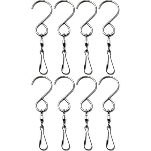 LUDA 10 Pack Swivel Hooks Clips, S Hooks Smooth Spinning, for Hanging Wind Spinners Wind Chimes Crystal Twisters Party Supply Ro