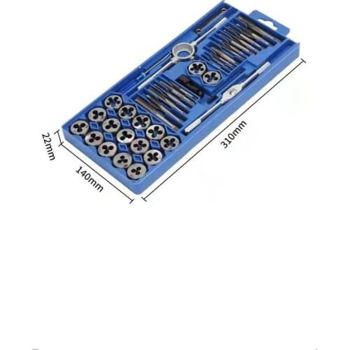 M3~M12 Alloy Steel Taps and Dies Set Screw Thread & Tap Wrench & Die Wrench Manual Tapping Tool Kit Set