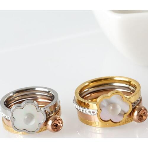 Fashion Shell Charms CZ Beads Wedding Party Women Men Rings Classic Crystal Hollow Gothic Rings bague femme