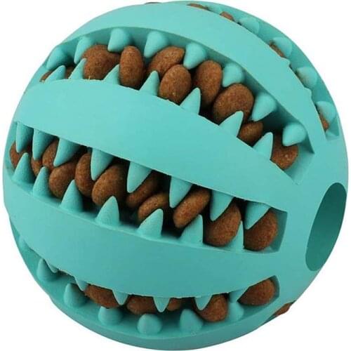 Pets Ball Doggy Teeth Cleaning Massager Bite Dog Toys Natural Rubber Bite Resistant Chew Toys for Dogs