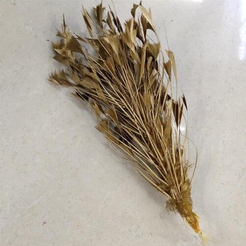 Wholesale 20pcs Beautiful Golden Yellow Goose Feather 25-30cm/10-12inch Christmas Decoration Clothing Shoes Hat Accessories