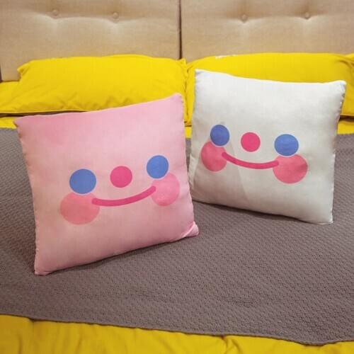 40cm ins hot korean smile pillow Printed plush toy lovely cartoon stuffed anime sofa decor cushion high quality birthday gift