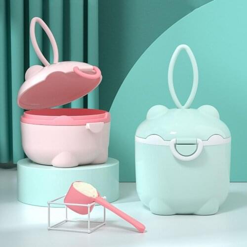 Portable Baby Food Storage Box Milk Powder Essential Cereal Cartoon Infant Toddle Snacks Container Formula Storager Dispenser
