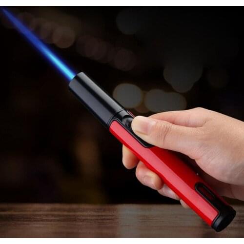 Portable Metal Butane Gas Lighter Pen Airbrush Cigarette Cigar Lighter Strip Outdoor Camping Kitchen Ignition Tool Welding Torch