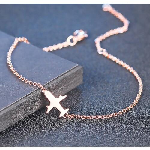 Luxury Gorgeous Women Jewelry Chain Plane Bracelet for Wedding Engagement Party Set Gifts
