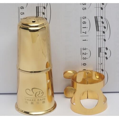 Share Rain Hard rubber mouthpiece appropriative Metal ligature and cap Eb alto Bb soprano tenor Saxphone Bb clarinet