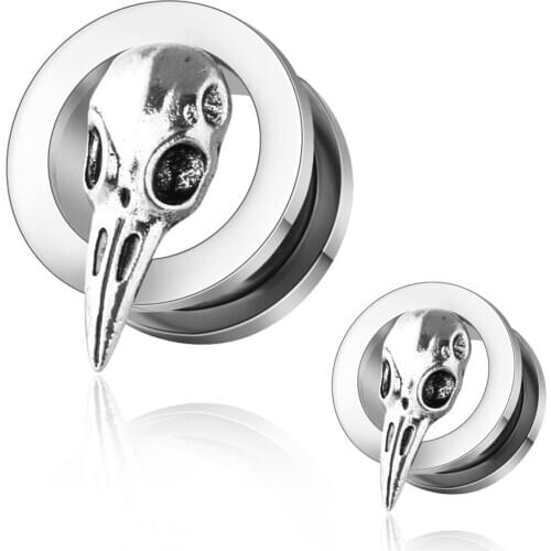 Stainless Steel Studs Screw Ear Piercing Rings Plugs Tunnels Body Jewelry Gauges Earrings Fashion Gift For 2PCS 0G 00G