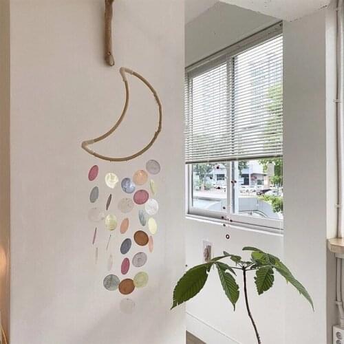 Nordic Natural Colorful Wind Chime Hotel Dorm Room Ornament Home Office Nursery Decor Hanging Wall Decor Photography Accessories