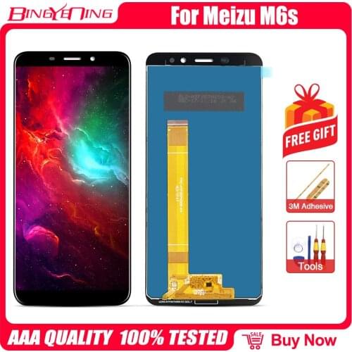 For Meizu m6s LCD Display Replacement + M712 Touch Screen Digitizer + Frame For meizu m6s LCD Black White Color Free Shipping