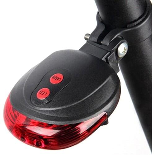 Cycle Laser Rear Back Lamp Bicycle Accessories Bicycle Lights Laser Tail Cycling Light Bike 5LED Safety Flashing Bicycle