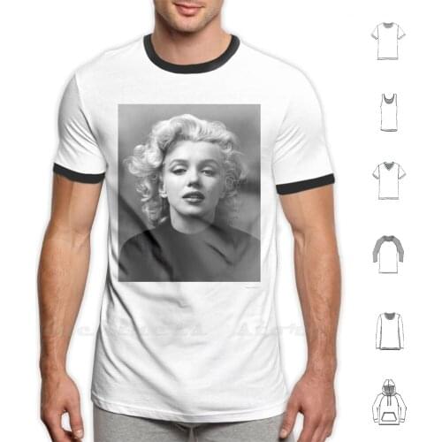 Vintage : Marilyn Monroe ( Black&white ) T Shirt 100% Cotton DIY S-6xl Marylin Monroe Blackandwhite Bandw Vintage