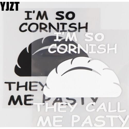 YJZT 15.4CM*15.4CM I'm So Cornish They Call Me Pasty Funny Vinyl Car Sticker Jdm Window Decal My Heart Black/Silver 4A-0192