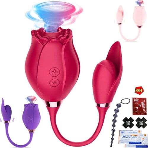Rose Clitoral Sucking Licking Vibrator For Women Vibrator G Spot Stimulator Breast Massager Female Masturbator Erotic Sex Toy