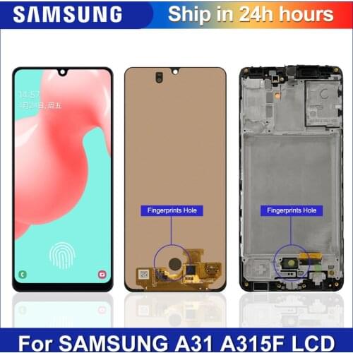 ORIGINAL 6.4'' Screen For Samsung Galaxy A31 LCD A315 A315F SM-A315F Display Touch Screen Digitizer Assembly
