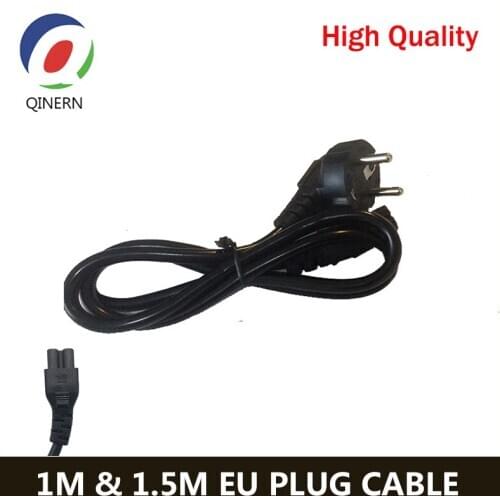 1m 1.5m 100cm EU Plug Cable Charging Line Computer Cables & Connectors AC Laptop Adapter Power Cord Cable Charging Line