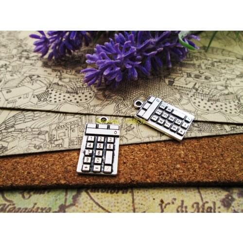 12pcs--13*23mm calculating machine Charms Tibetan Silver Plated Pendants Antique Jewelry Making DIY Handmade