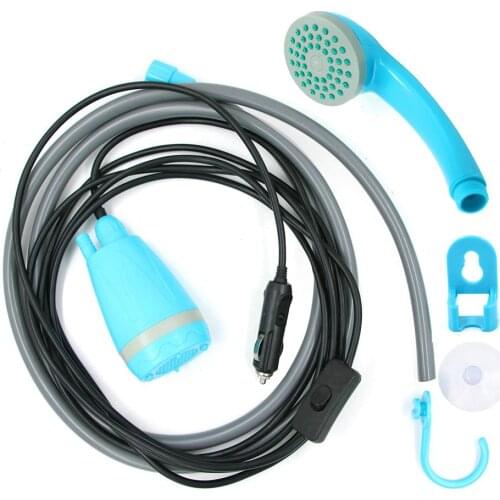 12V Electric Outdoor Shower Water Bag Car Shower Portable Camping Shower for for Garden Travel Car Wash