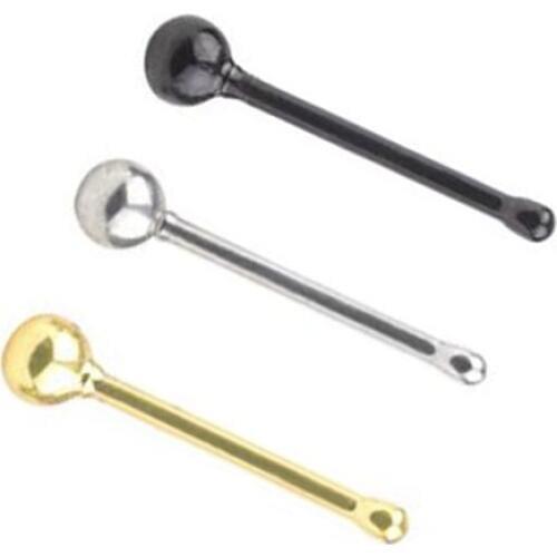 2 Pieces nostril Gold Ball nose stud Rings Love nose ring Bone Tragus Helix Earrings Studs body piercing jewelry