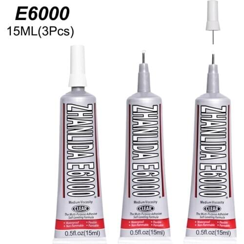 3Pcs 15ml E6000 Super Strong Glue Adhesive Wood Fabric Plastic Scrapbooking PVC Textile White Bead Craft B7000 T7000 T5000 T9000