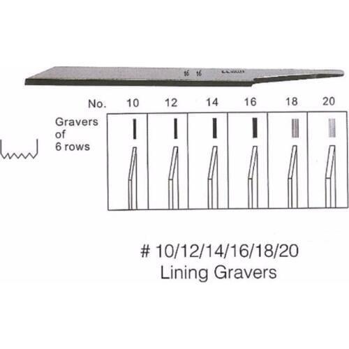 6Pcs Lining Gravers Goldsmith Carving Graver Jewelry Engraving Knife Set