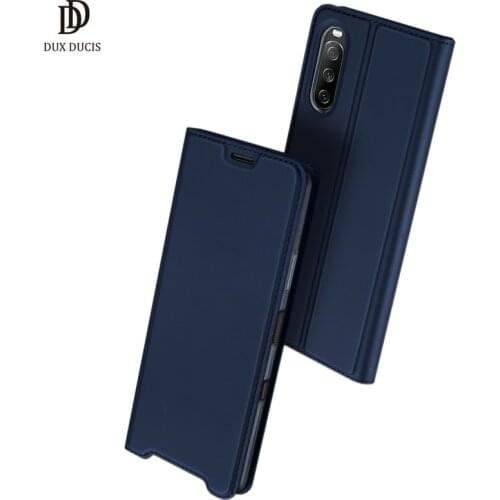 For Sony Xperia 10 III Case DUX DUCIS Skin Pro Series Flip Wallet Leather Case for Sony Xperia10 III Cover Card Slot Accessories