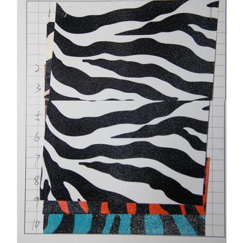 Colorful Zebra leather for sofa, handbag, furniture, belt/ quality zebra synthetic PVC leather