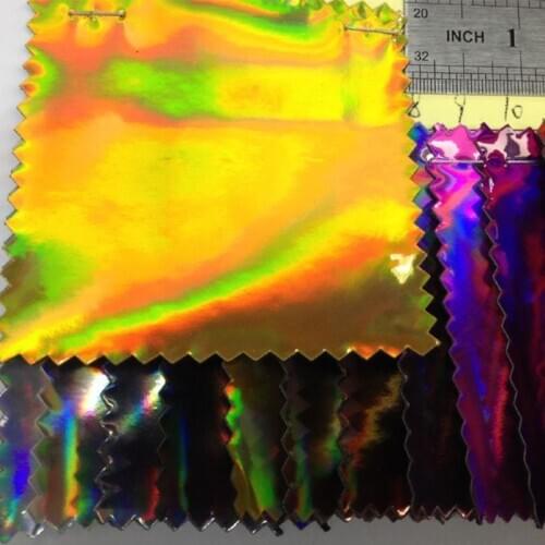 Laser Holographic Mirror Faux Synthetic leather fabric SAMPLE CARD,Free Shipping