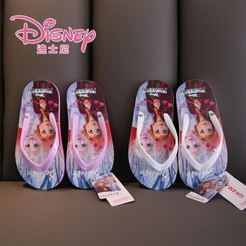 New Disney slippers Frozen girls slippers outer wear beach non-slip flip flops children slippers