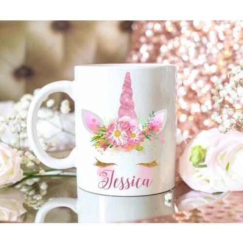 Personalized Name Pink Unicorn Mug Personalized Name Pink Unicorn Mug