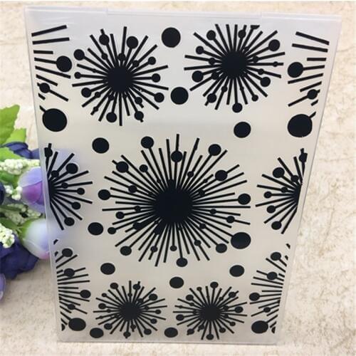 PLASTIC EMBOSSING FOLDER Fireworks scrapbook album card packing decoration cutting dies paper craft stencils
