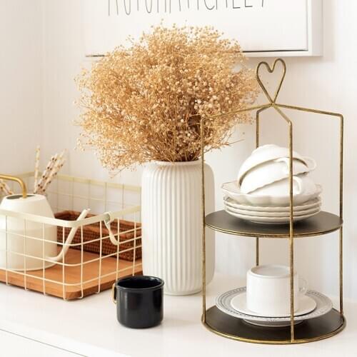 SWEETGO Hand drawing afternoon tea holders birdcage storage racks for cake table sweet candy bar dessert store home decorating