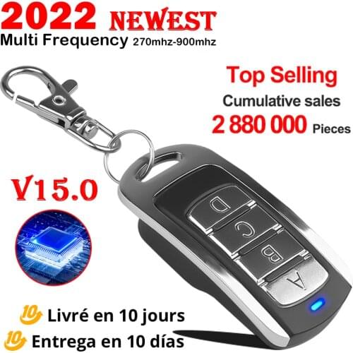 V15.0 Auto Door Remote Control Garage Door Opener 280MHz-868MHz Multi-Frequency Garage Command Gate Opener Barrier Code Grabber