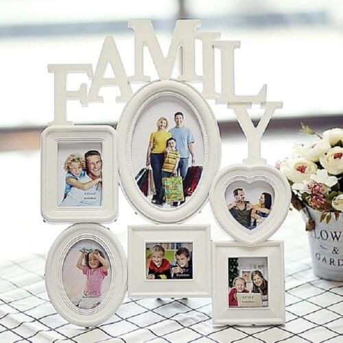 Modern Vintage Family Photo Frame Wall Hanging Picture Holder Photo Wall Photos Frames Sticker for Home Living Room Decoration