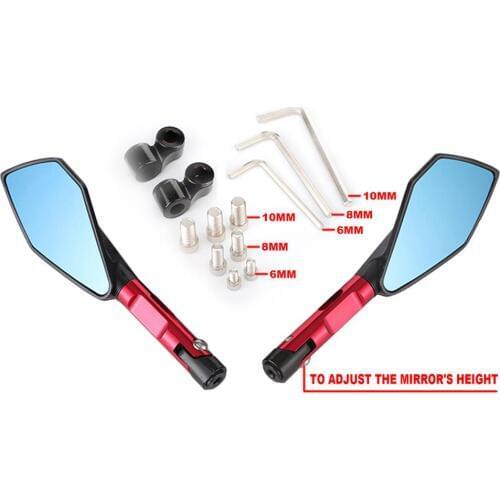 Racing Motorcycle Mirrors Sport Bike Rear View Blue Mirror For Honda CBR F4 F4i / RC51 / RVT 1000 DD250E/DD300/350 HYOSUNG GT