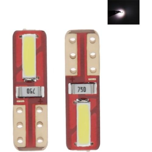 10pcs T5 LED Car Interior light W3W W1.2W Super bright CSP LED 2SMD Car Dashboard warming indicator Auto Instrument Lamp