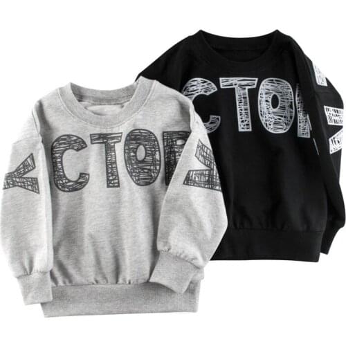 Spring Autumn Boys Pullover Top Hoodies Long Sleeve Childrens Clothing Letters Print Child Fashion Sweatshirt Dropshipping