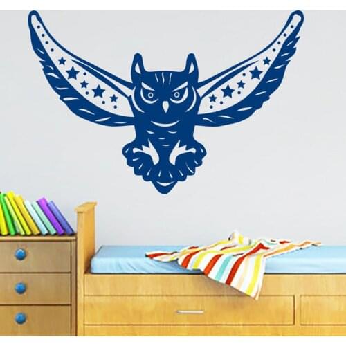 Night Bird Owl Wall Decals Vinyl Moon Stars Removable Living Room Decoration Wall Sticker Home Decor Decal