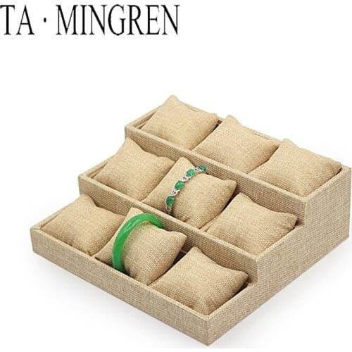 High End Classic Pillow Cushion Display Tray Jewellery,Linen Jewelry Storage Tray Price