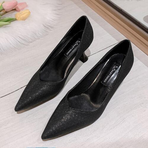 Women High Heels Mature Crystal Glitter Pumps Lady Wedding Heels Female Scarpins Valentine Bridal Shoes W32-36